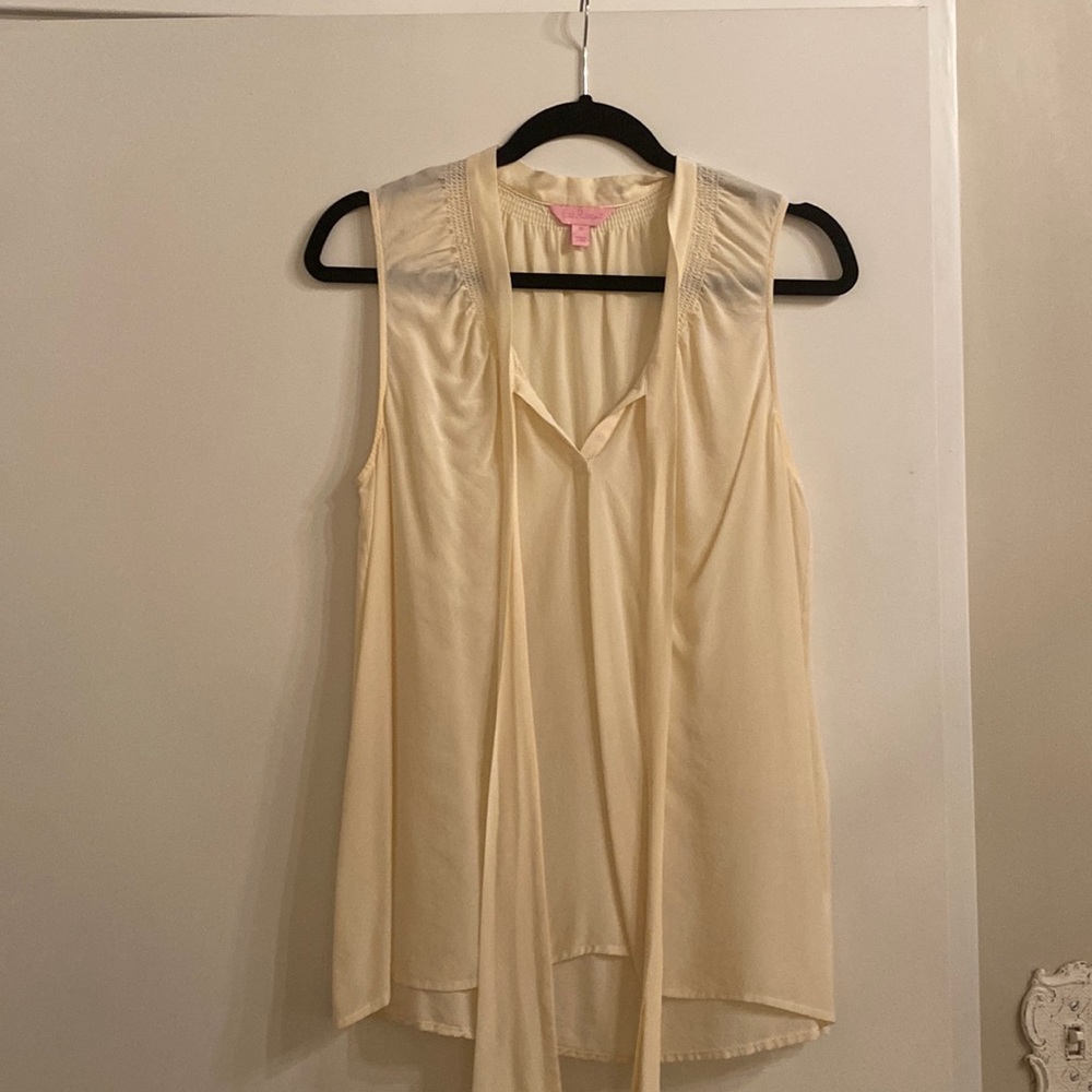 Lilly Pulitzer silk off white top